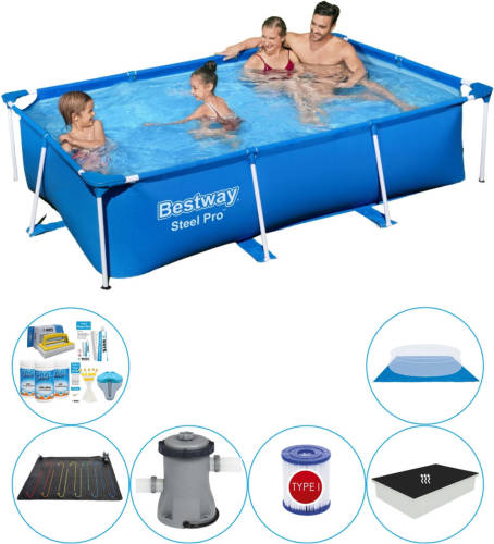 Bestway Steel Pro Rechthoekig 259x170x61 Cm - Zwembad Combinatie Deal