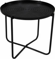 Lesli Living Ronde Bijzettafel/plantenstandaard Zwart 35 Cm - Bijzettafels