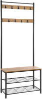 O'Daddy Kapstok - Garderoberek Xl - 9 Haken 6 Paar Schoenen - 70x32x175 Mango