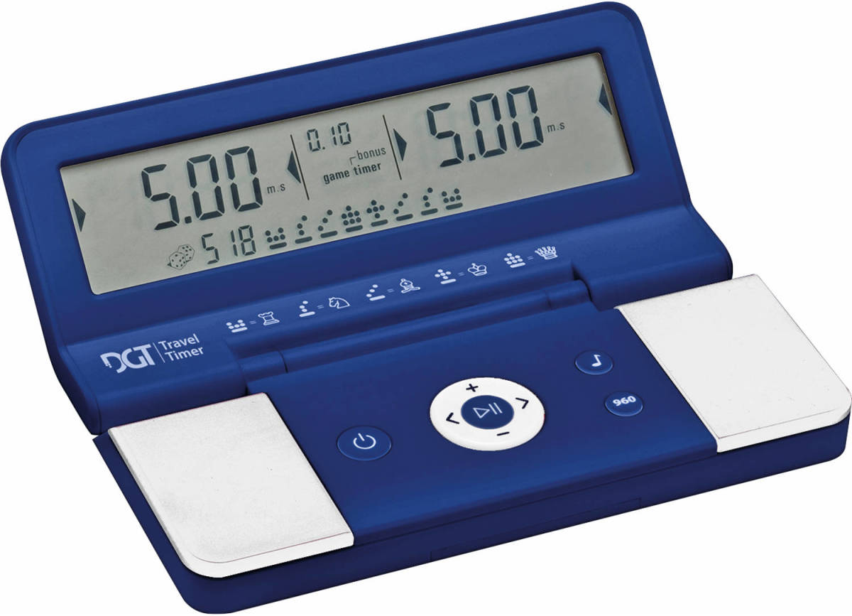 DGT Reis Schaakklok Blauw