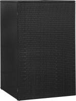 VidaXL Containerberging Enkel 76x78x120 Cm Poly Rattan Zwart