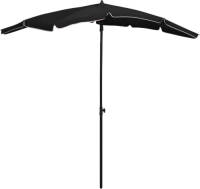 VidaXL Parasol Met Paal 200x130 Cm Zwart