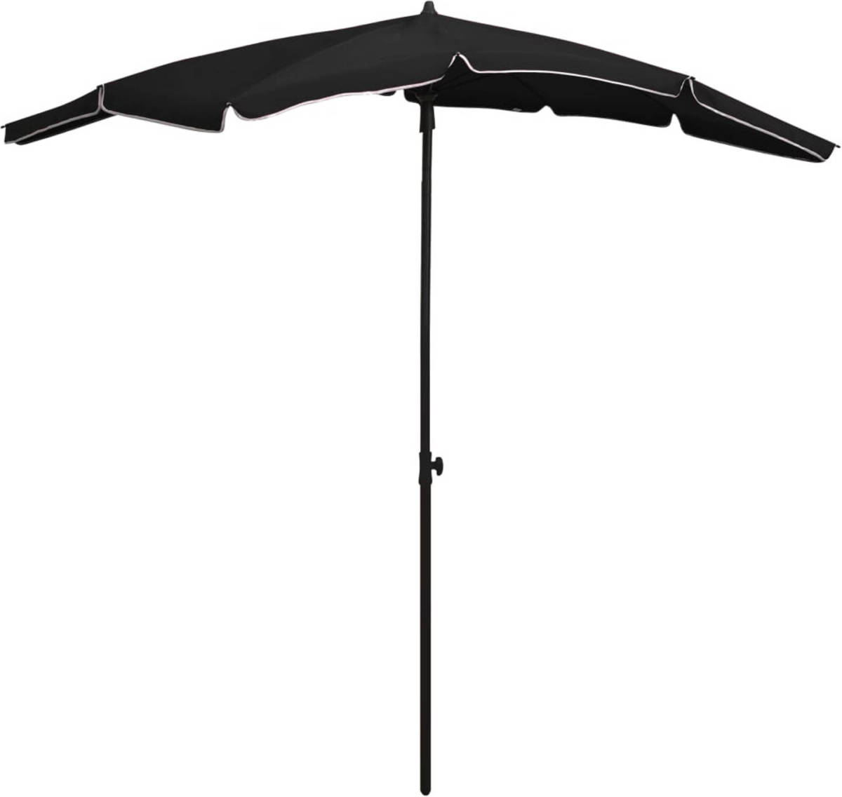 VidaXL Parasol Met Paal 200x130 Cm Zwart