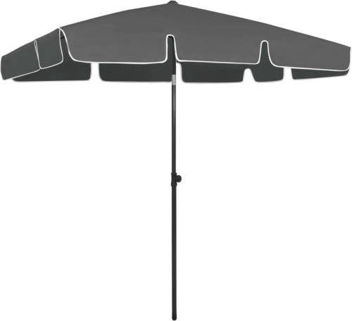 VidaXL Strandparasol 200x125 Cm Antracietkleurig