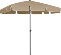VidaXL Strandparasol 200x125 Cm Taupe