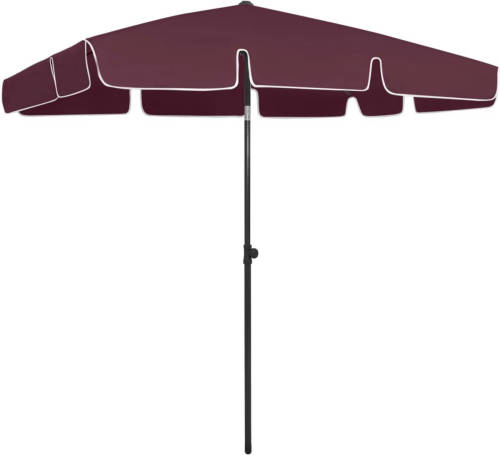 VidaXL Strandparasol 200x125 Cm Bordeauxrood