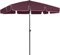 VidaXL Strandparasol 200x125 Cm Bordeauxrood