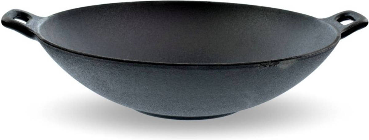 Orange85 Gietijzeren Wokpan - 31cm - Zwart - Gietijzer - Wok - Alle Warmtebronnen
