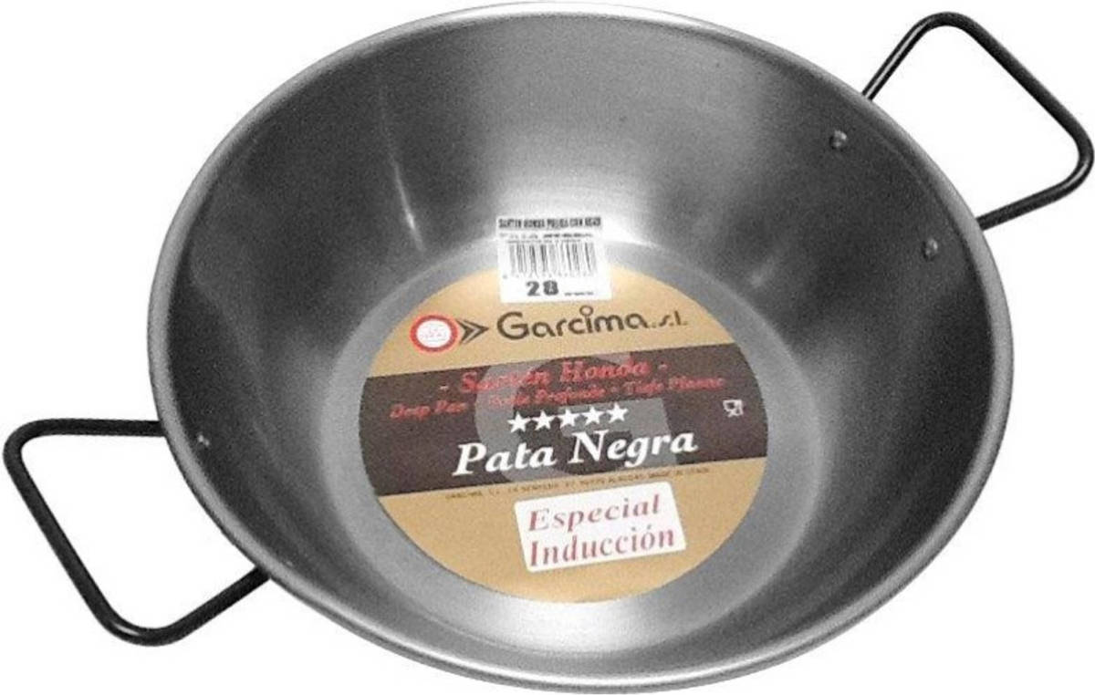 Lyonnaise Pan Hoog Met Twee Grepen, Plaatstaal, 36 Cm - Garcima
