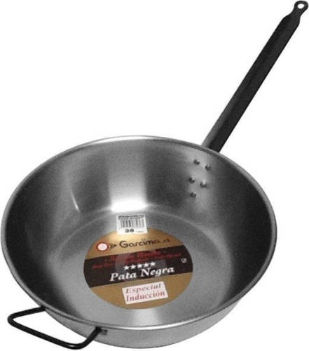 Lyonnaise Pan Hoog Met Tegengreep, Plaatstaal, 40 Cm - Garcima