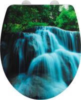 Wenko Wc-bril Waterval 39 X 45 Cm Acryl Blauw/groen/wit