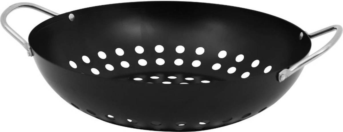 Orange85 Barbecue Pan -Wok - Grill - Zwart - Metaal - 28cm - Bbq
