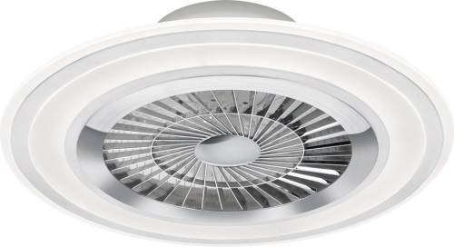 BES LED Led Plafondlamp Met Ventilator - Plafondventilator - Trion Figon - 36w - Aanpasbare Kleur - Rond - Mat Wit - Kunststof