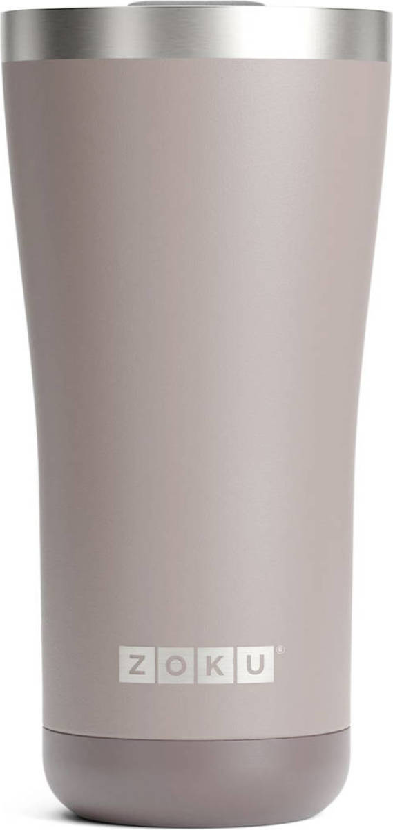 Thermosbeker Rvs, 550 Ml, Grijs, 3-in-1 - Zoku