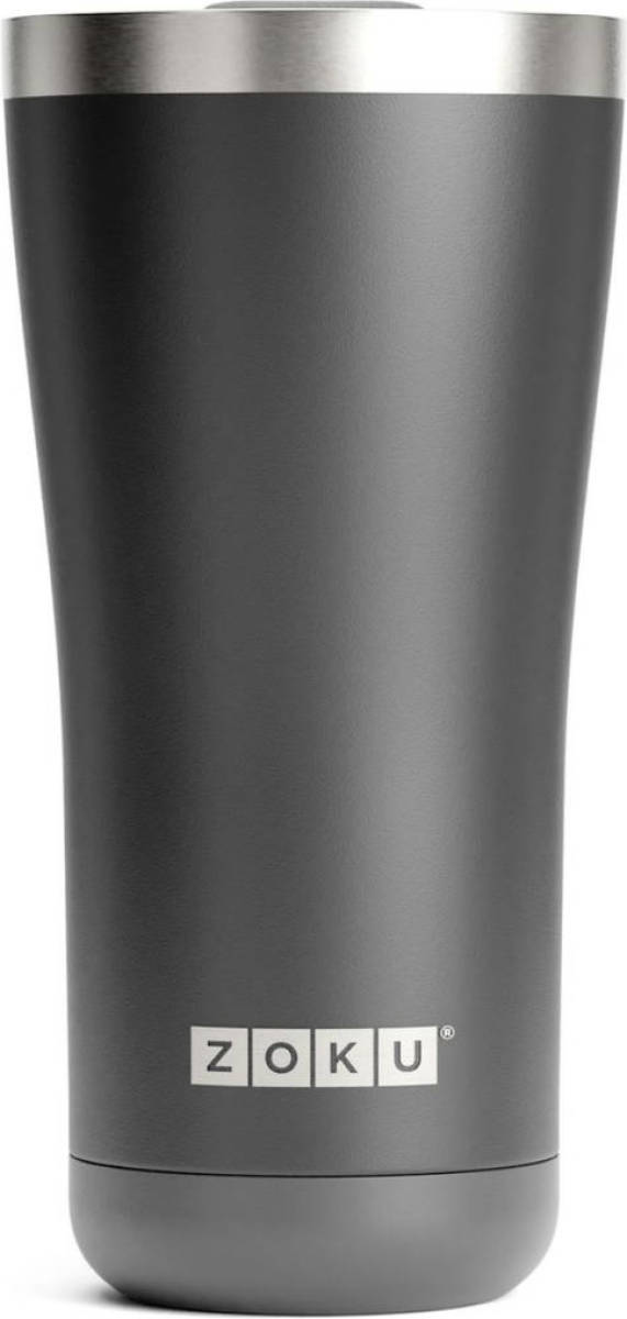 Thermosbeker Rvs, 550 Ml, Zwart, 3-in-1 - Zoku