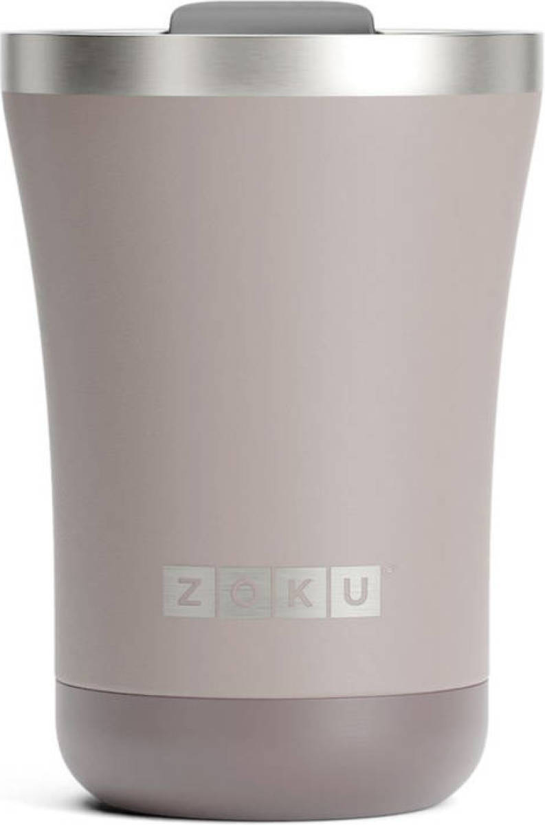 Thermosbeker Rvs, 350 Ml, Grijs, 3-in-1 - Zoku