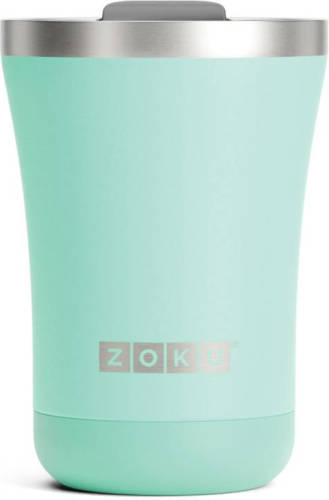 Thermosbeker Rvs, 350 Ml, Turquoise, 3-in-1 - Zoku