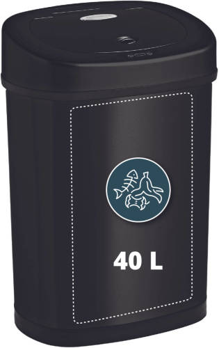 Homra Fonix Prullenbak Met Sensor - 40l - Zwart
