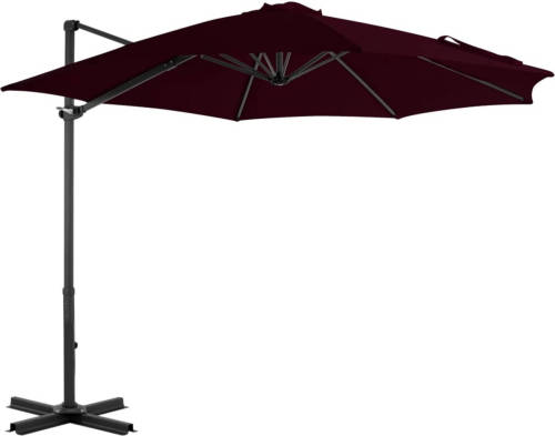 VidaXL Zweefparasol Met Aluminium Paal 300 Cm Rood