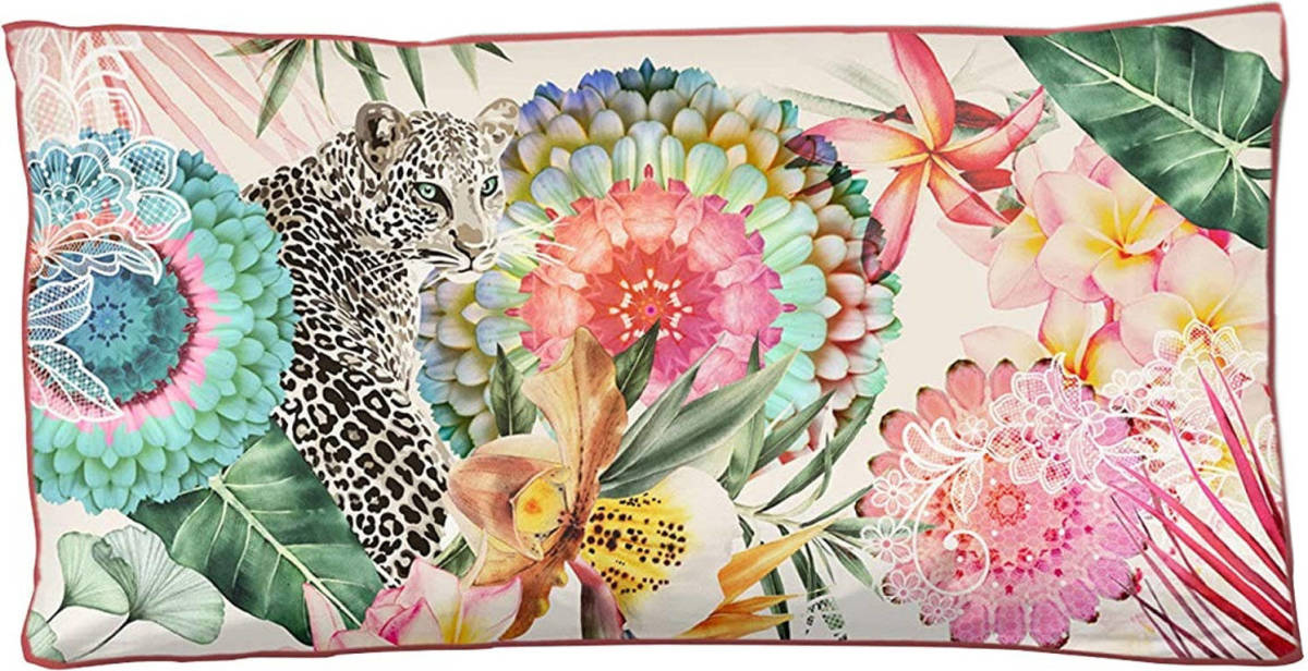HIP Sierkussen Verda 60 X 30 Cm Polyester Roze/blauw