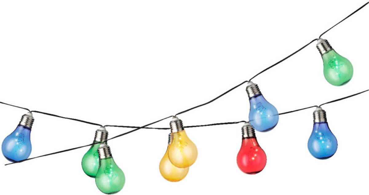 Decoris 2x Stuks Gekleurde Solar Tuinverlichting/feestverlichting Lichtsnoeren 4.5 M - Lichtsnoeren