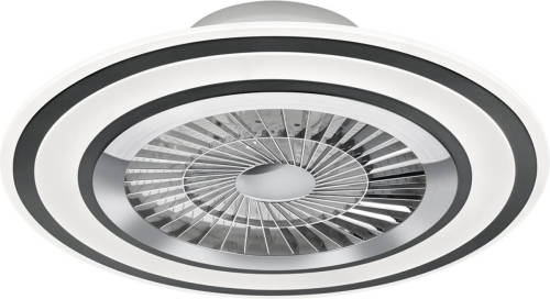 BES LED Led Plafondlamp Met Ventilator - Plafondventilator - Trion Figon - 36w - Aanpasbare Kleur - Rond - Mat Zwart - Kunststof