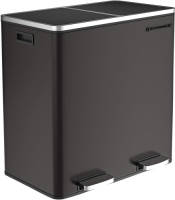 O'Daddy Prullenbak Afvalscheiding - Vuilnisbak 60l (2x 30l) - 74x64x42 - Zwart