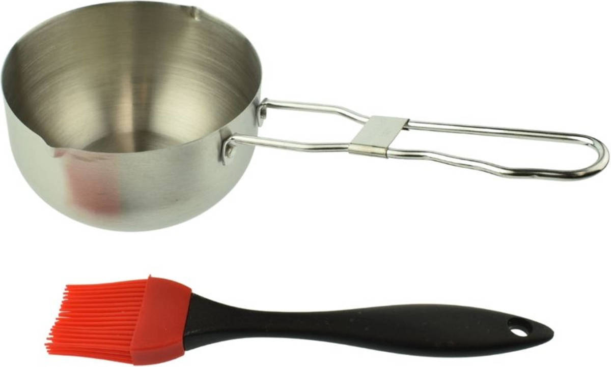 Vaggan Sauspan Barbecue - Met Kwast - Set - Ø 11.5 Cm - Sauspannetje - Invetkwast