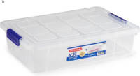 Forte Plastics 3x Stuks Opslagbak/organizer Met Deksel 5 Liter Transparant - Opbergbox
