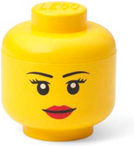 Opbergdoos LEGO-hoofd Girl, Geel - Polypropyleen - LEGO