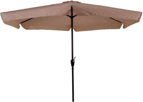 CUHOC Gemini Parasol - Ecru Parasol -Beige Parasol Stokparasol - 3m Parasol - Parasol Met Molen - 6 Hoekige Parasol