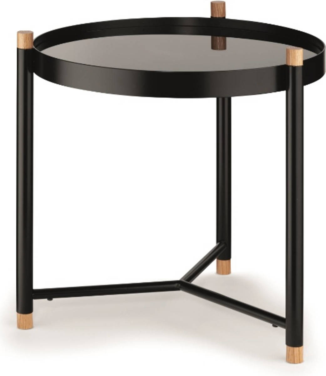 Oak Bijzettafel - Laag - Zwart - Kela