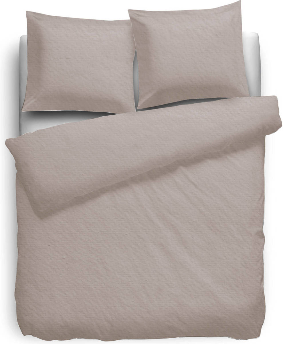 Elegance Dekbedovertrek Flanel Uni - Taupe 200x200/220cm