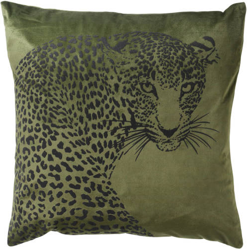 Dutch Decor Simba - Sierkussen Met Dierenprint 45x45 Cm Chive