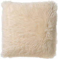 Dutch Decor Fluffy - Sierkussen Unikleur Snow White 45x45 Cm - Wit - Wit