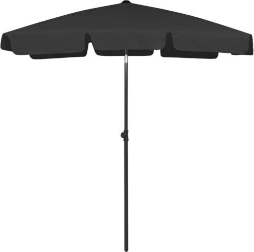 VidaXL Strandparasol 180x120 Cm Zwart