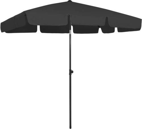 VidaXL Strandparasol 200x125 Cm Zwart
