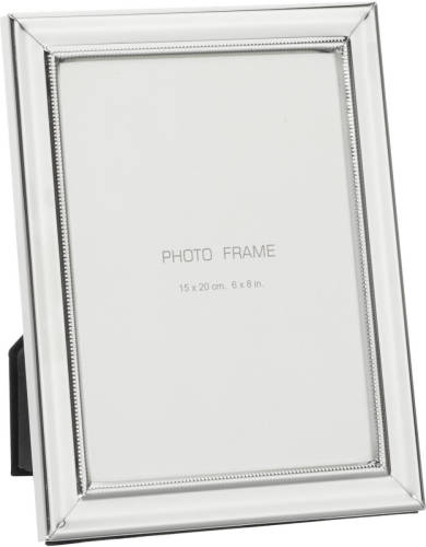 Bellatio Design 1x Luxe Zilveren Fotolijstjes / Fotoframes 19 X 24 Cm - Fotolijsten
