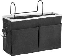 FLOKOO Bedside Pocket - Bed Opbergzak - Katoen - Zwart