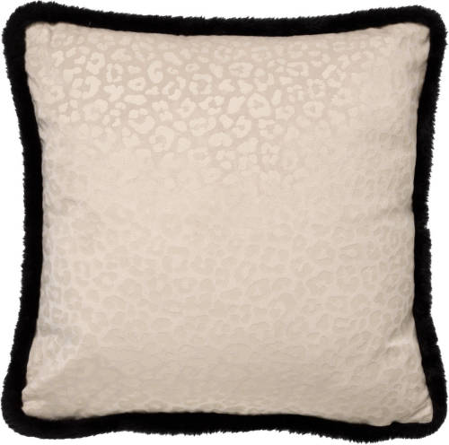 Dutch Decor Cheeta - Sierkussen Met Dierenprint 45x45 Cm Pumice Stone