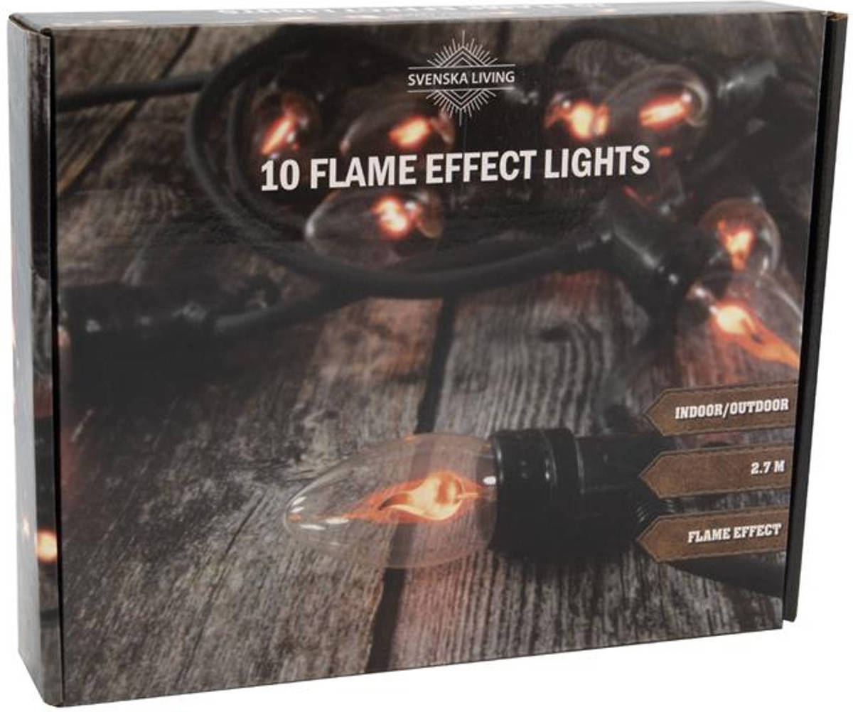 Massamarkt Vlamverlichting 10lamps Voor Buiten Warmwit