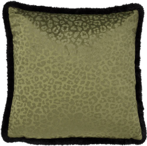 Dutch Decor Cheeta - Sierkussen Met Dierenprint 45x45 Cm Chive