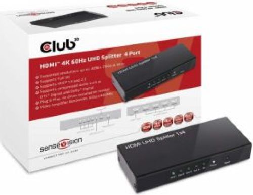 Club 3D CLUB3D HDMI 2.0 UHD Splitter 4 Ports