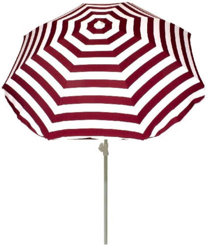 Summertime Parasol Rood / Wit 180 Cm