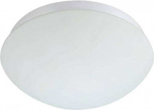 BES LED Led Plafondlamp Met Bewegingssensor - 360° Sensor - E27 Fitting - Opbouw - Ovaal - Mat Wit - Glas