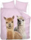 Snoozing Alpacas - Flanel - Dekbedovertrek - Lits-jumeaux - 240x200/220 Cm - Multi Kleur