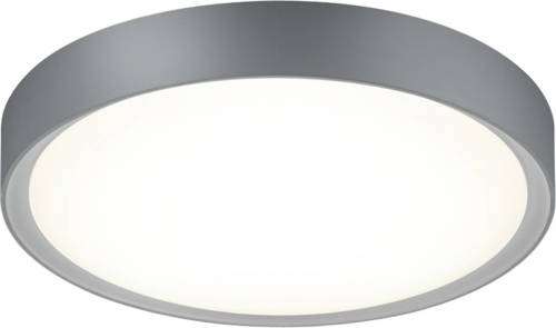 BES LED Led Plafondlamp - Trion Clirno - 18w - Warm Wit 3000k - Dimbaar - Opbouw Rond - Mat Titaan - Kunststof