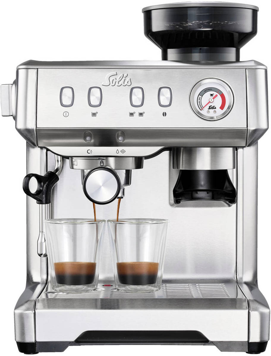 Solis Grind & Infuse Compact 1018 Koffiemachine Met Koffiemaler - Rvs
