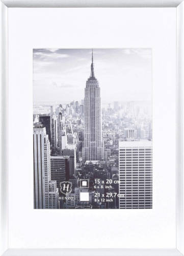 Henzo Fotolijst - Manhattan - Fotomaat 21x30 Cm - Zilver