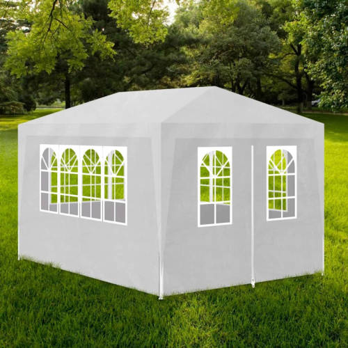 VidaXL Partytent 3x4 4zijwanden Wit